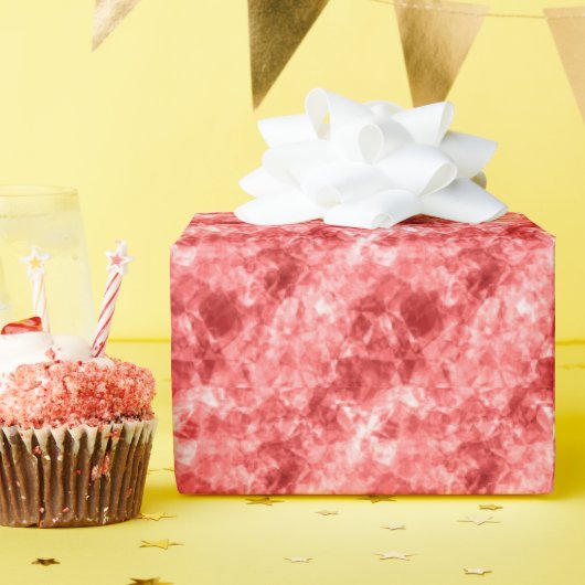 Red Crumpled Textur Geschenkpapier (Geburtstagsparty)