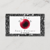 Red Crystal Ball & Obsidian Fortune Telling Visitenkarte (Vorderseite)