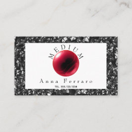 Red Crystal Ball & Obsidian Fortune Telling  Visitenkarte