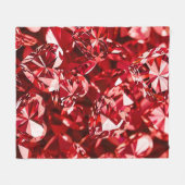 Red Crystal Diamond Hearts Fleecedecke (Vorderseite (Horizontal))