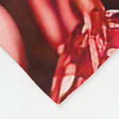 Red Crystal Diamond Hearts Fleecedecke (Ecke)