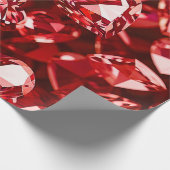Red Crystal Diamond Hearts Geschenkpapier (Ecke)