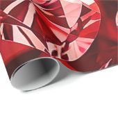Red Crystal Diamond Hearts Geschenkpapier (Rolleneckpunkt)
