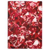Red Crystal Diamond Hearts Klemmbrett (Rückseite)