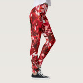 Red Crystal Diamond Hearts Leggings (Rechts)