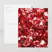 Red Crystal Diamond Hearts Postkarte (Vorne/Hinten)