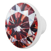 Red Crystal Diamond Patter Keramikknauf (Rechts)