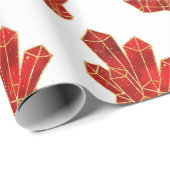 Red Crystal Pattern Geschenkpapier (Rolleneckpunkt)