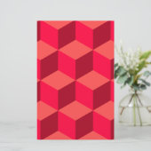 Red Cubes Briefpapier (Stehend Vorderseite)