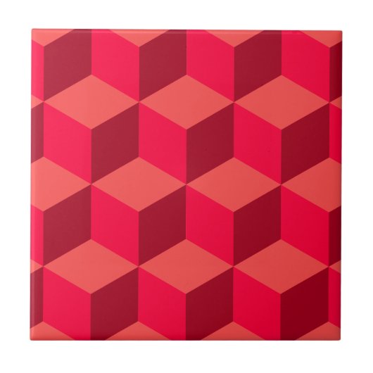 Red Cubes Fliese (Vorderseite)