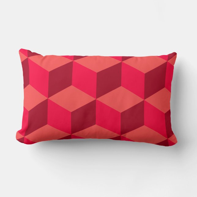 Red Cubes Lendenkissen (Vorderseite)