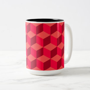Red Cubes Zweifarbige Tasse