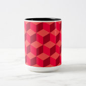 Red Cubes Zweifarbige Tasse (Mittel)