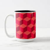 Red Cubes Zweifarbige Tasse (Links)