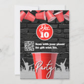 Red Cup Club | Flyer Style Grunge Geburtstag Einladung (Rückseite)