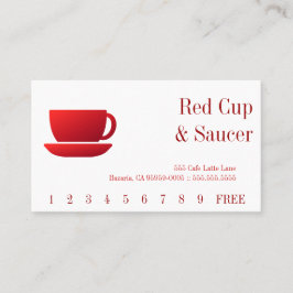 Red Cup & Saucer & Solid Back Visitenkarte