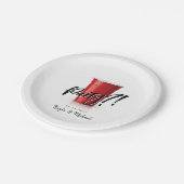 Red Cup Spaß | Sonderfeier Pappteller (Schrägansicht)