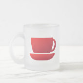 Red Cup und Saucer Mattglastasse (Links)