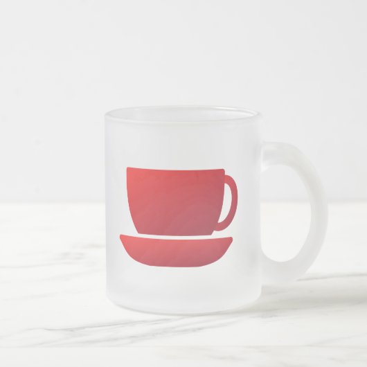 Red Cup und Saucer Mattglastasse (Rechts)