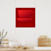 Red Cup und Saucer Poster (Küche)
