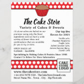 Red Cupcake & Polka Dot, Cake Store Werbung Flyer (Vorne)