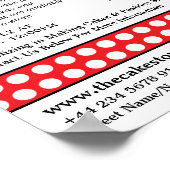 Red Cupcake & Polka Dot, Cake Store Werbung Poster (Ecke)