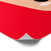 Red Cupcake Print, Dessert Thema Poster (Ecke)