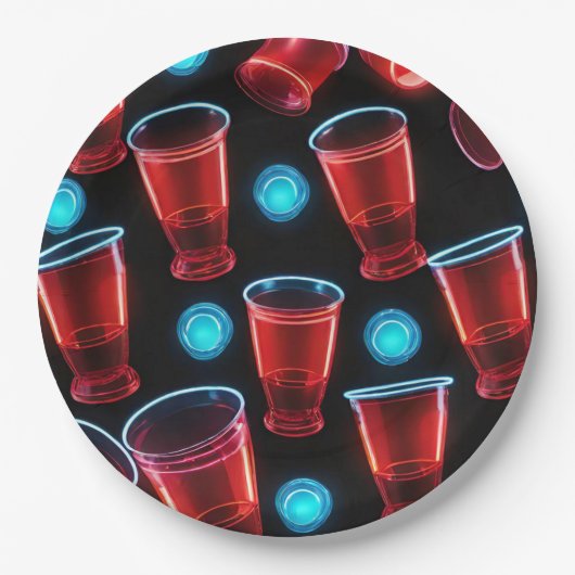 Red Cups Beer Bash Pappteller (Vorderseite)