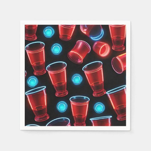 Red Cups Beer Bash Serviette (Vorderseite)