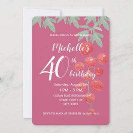 Red Currant Berries Wasserfarbe Handgestrichen Einladung