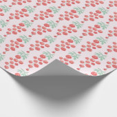 Red Currant Berries Wasserfarbe Handgestrichen Geschenkpapier (Ecke)
