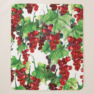 Red Currant Nahtloses Muster Sherpadecke