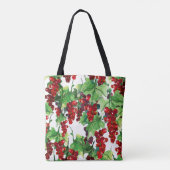 Red Currant Nahtloses Muster Tasche (Rückseite)