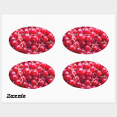 Red Currant Ovaler Aufkleber (Blatt)
