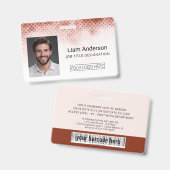Red Custom Employee Foto ID Abzeichen Ausweis (Vorder- & Rückseite)