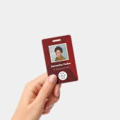 Red Custom Employee - Foto-ID, Logo, Bar-Code Ausweis (Handheld)