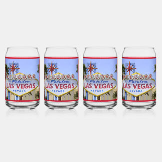 Red Custom Family Las Vegas Nevada Begrüßungszeich Dosenglas