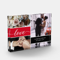 Red Custom Foto Collage Wedding Liebe