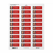 Red Custom Foto Holiday Rücksendeadresse (Vorne)