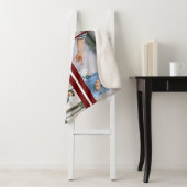 Red Custom Fotos Collage Family Name Personalisier Sherpadecke (Beispiel)