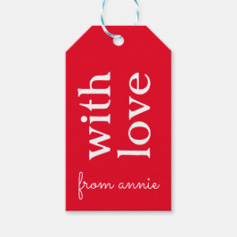 Red Custom Gift Tags Geschenkanhänger