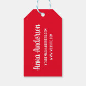 Red Custom Gift Tags Geschenkanhänger (Rückseite)