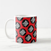 Red Custom logo business pattern employee Kaffeetasse (Links)