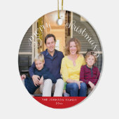 Red Custom Merge Weihnachts Foto Tree Ornament (Links)