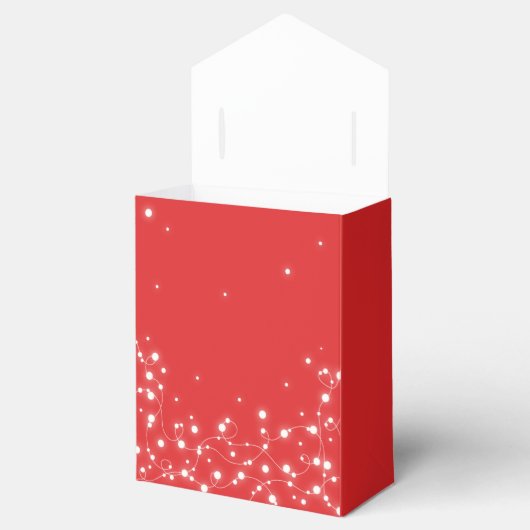 Red Custom Message Sparkling Lights Weihnachten Geschenkschachtel (Geöffnet)