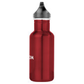 RED Custom Stainless Steel Water Bottle 18oz. Edelstahlflasche (Rechts)