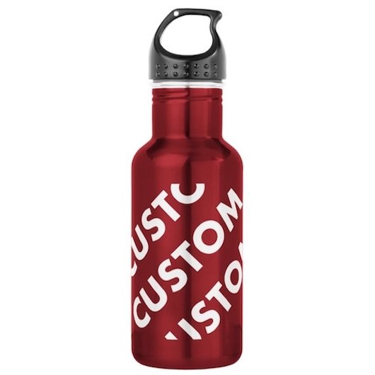 RED Custom Stainless Steel Water Bottle 18oz. Edelstahlflasche