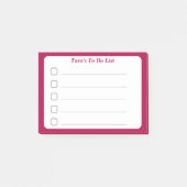Red Custom to do List Sticky Post-it Klebezettel (Vorderseite)
