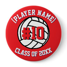 Red Custom Volleyball Player and Class