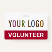 Red Custom Volunteer Abzeichen Lanyard Event Team Ausweis (Vorderseite)